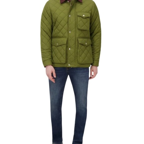 Robert Graham Quilted Utility Jacket Green Men's Size Medium New with tag - Picture 2 of 5